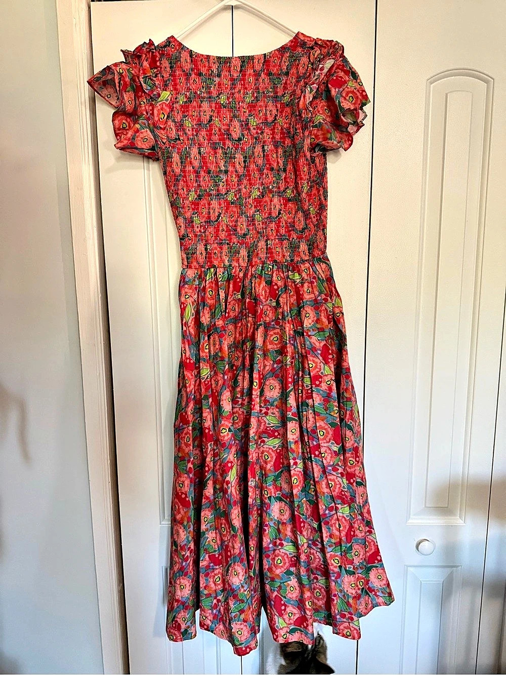 Ivy City Co Floral Hattie Midi Dress in Poppy Size Medium - Picture 2 of 4